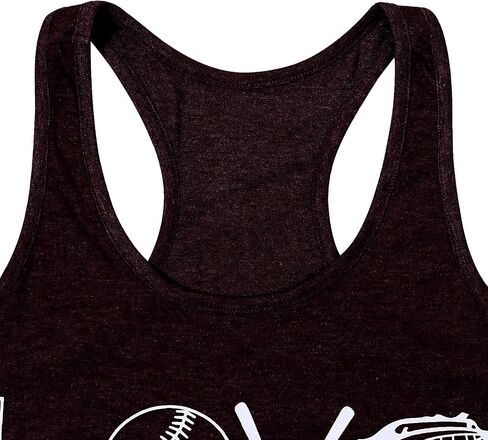 Baseball Tanks Top Women Love Baseball Graphic Racerback Casual Sleeveless Baseball Match Gifts Shirt in Kuwait