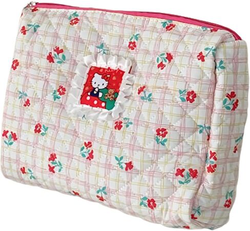 QUORAZIA Kawaii Kitty Makeup Bag,Cute Kitty Cat Cosmetic Bag Travel Toiletry Bag,Kitty Travel Portable Makeup Bag for Girls and Women (Red) in Saudi Arabia