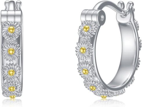 Mothers Day Gifts Raccoon/Koala/Sloth/Bear/Bee/Dinosaur/Hedgehog/Pig/Bunny/Fox/Wolf Hoop Earrings for Women Girls 925 Sterling Silver Animal Huggie Hoop Earrings Jewelry in Kuwait