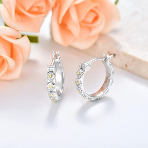 Mothers Day Gifts Raccoon/Koala/Sloth/Bear/Bee/Dinosaur/Hedgehog/Pig/Bunny/Fox/Wolf Hoop Earrings for Women Girls 925 Sterling Silver Animal Huggie Hoop Earrings Jewelry in Kuwait