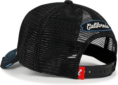 ililily Premium California Bear Embroidered Baseball Cap Vintage Trucker Hat in Kuwait