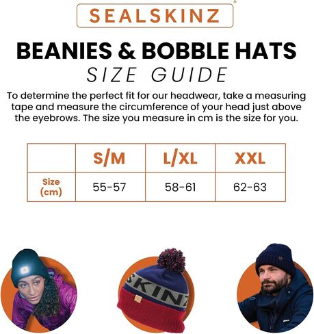 SEALSKINZ Heacham Waterproof Cold Weather Icon Bobble Hat in Saudi Arabia