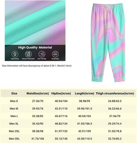 Joggers for Men Funny Pants Casual Track Pants Rave Outfit Athletic Trousers in Saudi Arabia