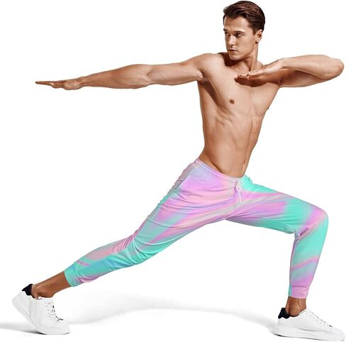 Joggers for Men Funny Pants Casual Track Pants Rave Outfit Athletic Trousers in Saudi Arabia