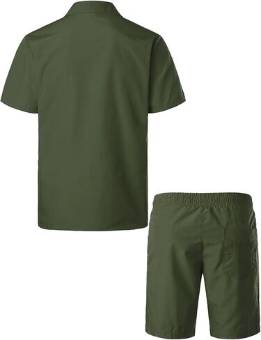 قمصان VATPAVE للرجال بأكمام قصيرة وأزرار سفلية كوبية Guayabera بدلات غير رسمية in Kuwait