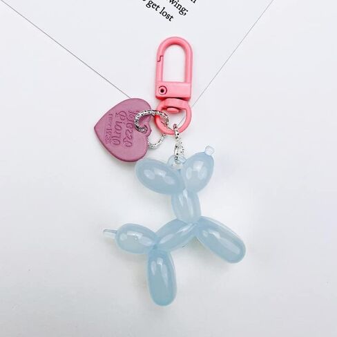 COLORFUL BLING Jelly Balloon Dog Keychain Accessories Backpack Pendant for Women in Kuwait