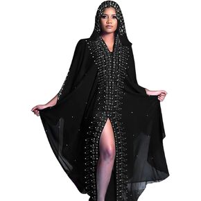 المرأة المسلمة سترة الحجاب اللباس Batwing الساخن الحفر الشيفون كيمونو الإسلام قفطان رداء فساتين الأفريقية