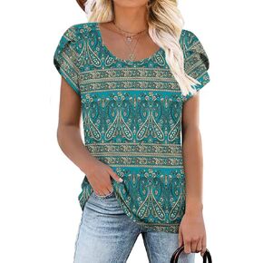 CATHY Womens Casual Short Sleeve T-Shirts Crewneck Tunic Tops Loose Comfy Tee Blouse Lightweight Cute in Saudi Arabia