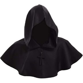 IvyRobes القرون الوسطى القلنسوة قبعة الصليب قلادة الطاعون الطبيب قبعة الراهب ويكا باقان هود هالوين تأثيري الإكسسوارات in Kuwait
