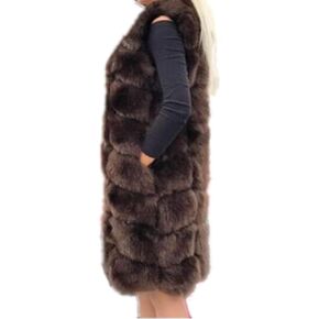 Lisa Colly Winter Waistcoat Women's Faux Fur Vest Warm Sleeveless Jacket Coat Outerwear