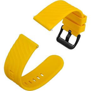 Anbeer Silicone Watch Band for Men and Women,18mm 20mm 22mm Quick Release Replacement Watch Strap,Stainless Steel Buckle