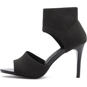 Unimaglif Womens Peep Toe Elegant Stiletto Heeled Sandals Breathable Knitted Upper Open Toe High Heels For Dressy Summer