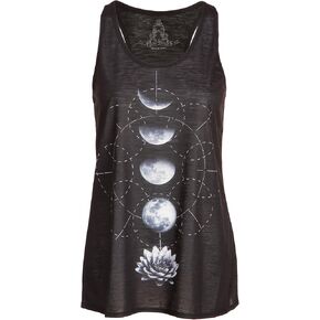 Pretty Attitude Women's Moon Phase Shirt Lotus Flower Shirt Astrology Shirt in Kuwait