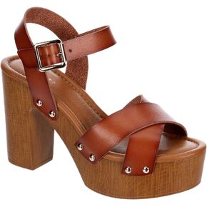 لايملايت أبريل - صنادل نسائية ذات كعب عالٍ من الخشب الصناعي in Kuwait