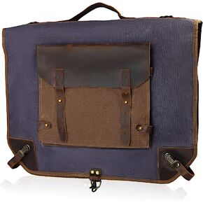 Waxed Canvas Leather Suit Luggage Garment Bag with Shoulder Strap for Work and Business in Kuwait