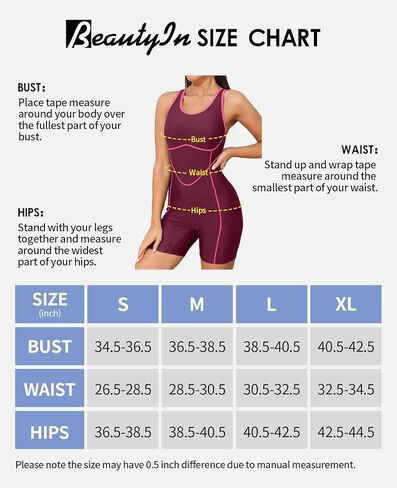 بدلة سباحة نسائية من Beautyin قطعة واحدة رياضية Boyleg مع جيوب Racerback متواضعة للسباحة in Kuwait
