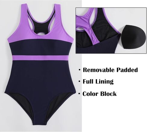 Yilisha ملابس سباحة نسائية رياضية قطعة واحدة ملابس سباحة للتدريب على الظهر ملابس سباحة رياضية للمراهقين in Kuwait