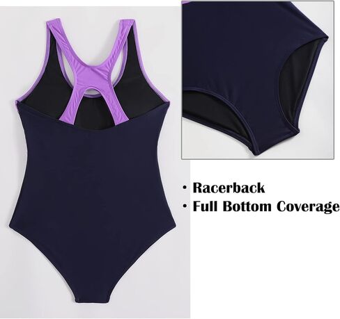 Yilisha ملابس سباحة نسائية رياضية قطعة واحدة ملابس سباحة للتدريب على الظهر ملابس سباحة رياضية للمراهقين in Kuwait