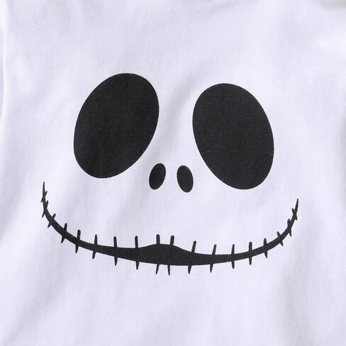 LYSMuch Toddler Baby Girls Boys Halloween Clothes Ghost Hoodie Top Striped Pants Kids Funny Long Sleeve Fall Outfit Set in Saudi Arabia