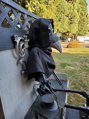 IvyRobes القرون الوسطى القلنسوة قبعة الصليب قلادة الطاعون الطبيب قبعة الراهب ويكا باقان هود هالوين تأثيري الإكسسوارات in Kuwait