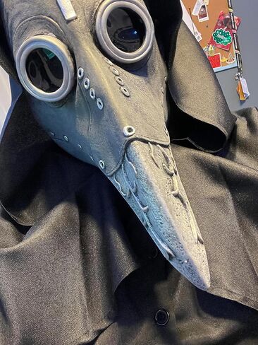 IvyRobes القرون الوسطى القلنسوة قبعة الصليب قلادة الطاعون الطبيب قبعة الراهب ويكا باقان هود هالوين تأثيري الإكسسوارات in Kuwait