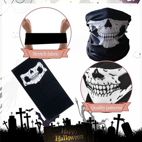 Yi-gog Halloween Vampire Cloak Reversible Hooded Vampire Cape Adult Cosplay Scythe Skeleton Gloves Mask Stickers Party Role Play in Kuwait