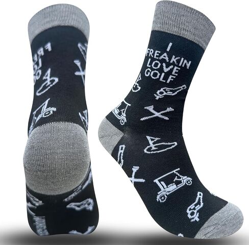 Monkey Stix Unique Funny Gift Socks for Golfers Men Women Kids Golf Socks Crew Length 3 Pairs in Kuwait
