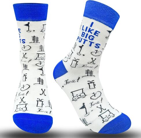 Monkey Stix Unique Funny Gift Socks for Golfers Men Women Kids Golf Socks Crew Length 3 Pairs in Kuwait