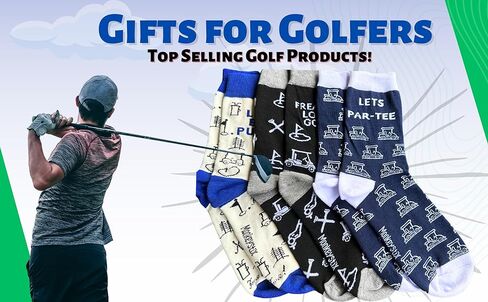 Monkey Stix Unique Funny Gift Socks for Golfers Men Women Kids Golf Socks Crew Length 3 Pairs in Kuwait