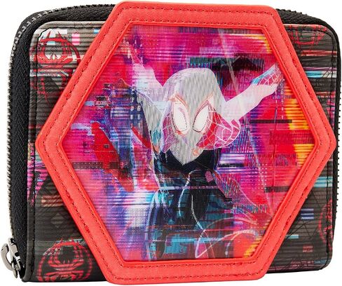 Loungefly Marvel Across the Spider-Verse عدسي بسحاب حول المحفظة in Saudi Arabia