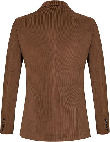 WZIKAI Men's Casual Corduroy Blazer Jacket Slim Fit One Button Work Wear Sport Coat in Kuwait
