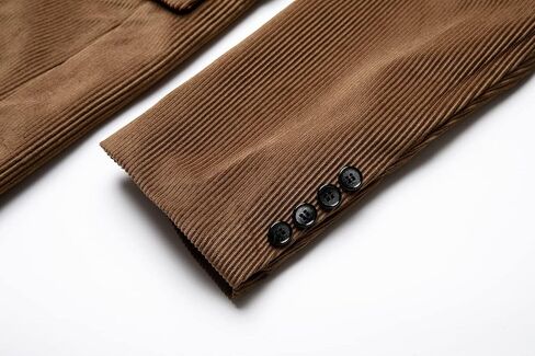 WZIKAI Men's Casual Corduroy Blazer Jacket Slim Fit One Button Work Wear Sport Coat in Kuwait