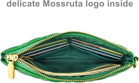 Mossruta قسط جلد طبيعي الحبوب السوار الحقيبة البريدي مخلب حقيبة ث. فتحات بطاقة محفظة الهاتف ث. حزام المعصم للرجال والنساء in Kuwait