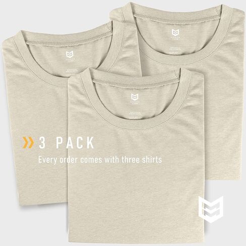 تي شيرتات Mission Made برقبة دائرية (3 عبوات) تي شيرتات عسكرية تكتيكية بدون علامات للرجال in Kuwait