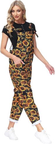 YADMISU Women's Casual Baggy Overalls Jumpsuit Summer Sleeveless Suspender Romper Pants with Pockets in Kuwait