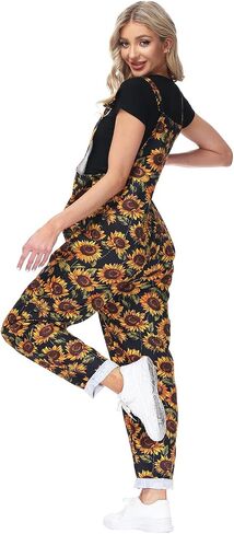 YADMISU Women's Casual Baggy Overalls Jumpsuit Summer Sleeveless Suspender Romper Pants with Pockets in Kuwait