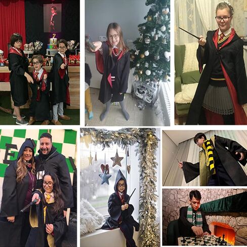 YAQIZENG عباءة الساحر زي الساحر مع غطاء للرأس، أزياء الهالوين التنكرية، إكسسوار أزياء للمراهقين والبالغين، مقاس متوسط in Kuwait