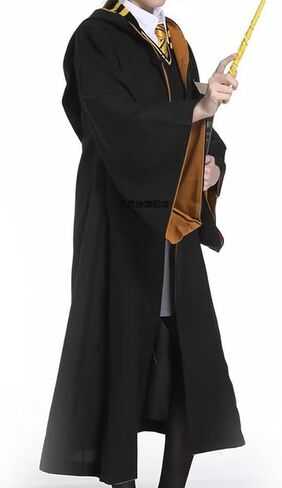 YAQIZENG عباءة الساحر زي الساحر مع غطاء للرأس، أزياء الهالوين التنكرية، إكسسوار أزياء للمراهقين والبالغين، مقاس متوسط in Kuwait