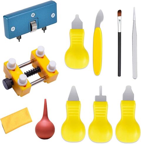 Aokelily Watch Battery Replacement Tool Kit with 11 Pcs of Watch Back Remover Tools for for Watch Back Remover Opener and Watch Repair Silver in Kuwait
