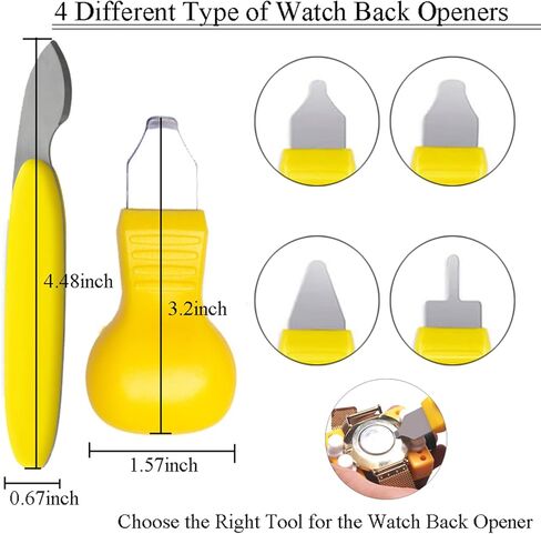 Aokelily Watch Battery Replacement Tool Kit with 11 Pcs of Watch Back Remover Tools for for Watch Back Remover Opener and Watch Repair Silver in Kuwait