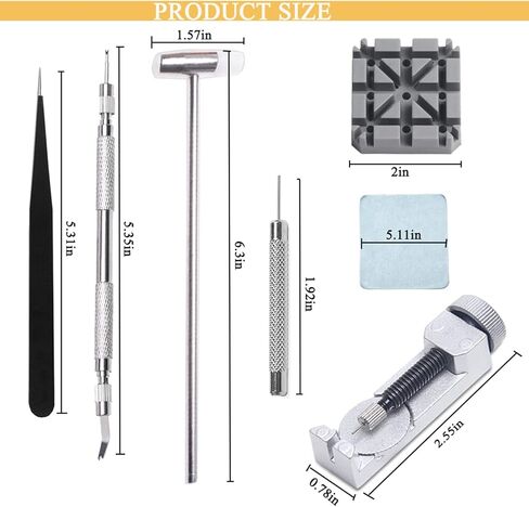 Aokelily Watch Link Removal Tool Kit, 522PCS in 1 Watch Repair Kit, Spring Bar Tool, Watch Tool Kit, Watch Band Strap Remover with 3 Extra Pins 4 Tips Pins 360PCS Link Pins in Kuwait