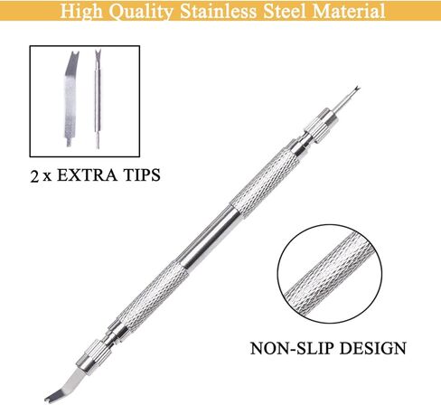 Aokelily Watch Link Removal Tool Kit, 522PCS in 1 Watch Repair Kit, Spring Bar Tool, Watch Tool Kit, Watch Band Strap Remover with 3 Extra Pins 4 Tips Pins 360PCS Link Pins in Kuwait