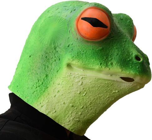 Party Story Frog Mask Halloween Cosplay Costume Latex Animal Head Masks for Adults Party Decoration Props in Kuwait