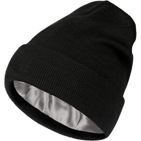 Lycycse الساتان اصطف قبعة صغيرة المرأة بيني لفصل الشتاء مع بطانة الحرير الساتان مكبل المرأة قبعة الشتاء قبعة الجمجمة in Kuwait