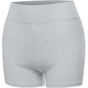 Women's Basic Solid Premium Cotton High Rise Bike Shorts