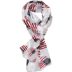 Ted & Jack - Stars & Stripes Americana Print Silk Feel Scarf