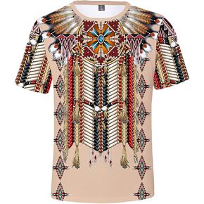 SIAOMA Unisex Native American Short Sleeve Tees Native Indians T-Shirt for Men in Kuwait