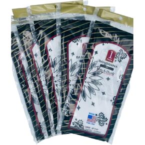 Hav-A-Hank Paisley Bandana 100% قطن/صناعة أمريكية مقاس 22 بوصة لتدريب الجيش العسكري بيزلي (5 عبوات) (BK-NV-RD-CH-WH) in Kuwait