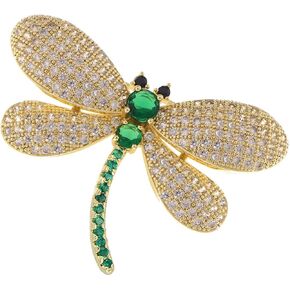 Alilang Silvery Tone Shine Amethyst Purple Crystal Rhinestones Dragonfly Insect Brooch Pin