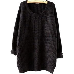 ARJOSA Women's Fall Sweaters Pullover Oversized Crew Neck Long Sleeve Knit Sweater Tunic Tops in Kuwait